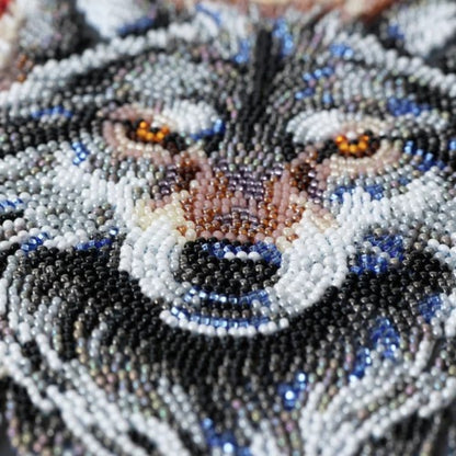 Bead Embroidery Kit Wolf DIY by Abris Art