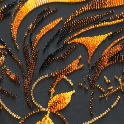 Bead Embroidery Kit Gold Lion DIY by Abris Art