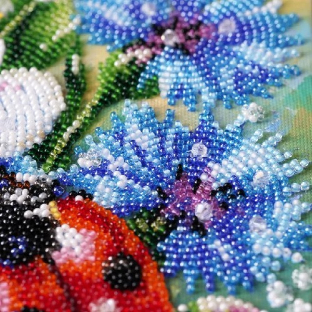 Bead Embroidery Kit Ladybug DIY Abris Art