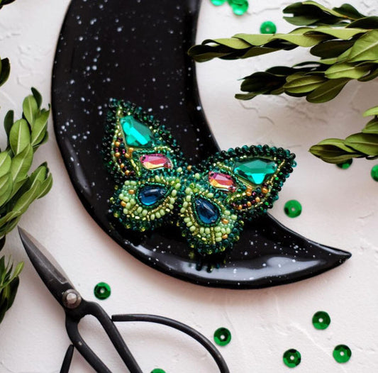 Brooch Bead Embroidery Butterfly DIY Jewelry Making Beading kit Pin