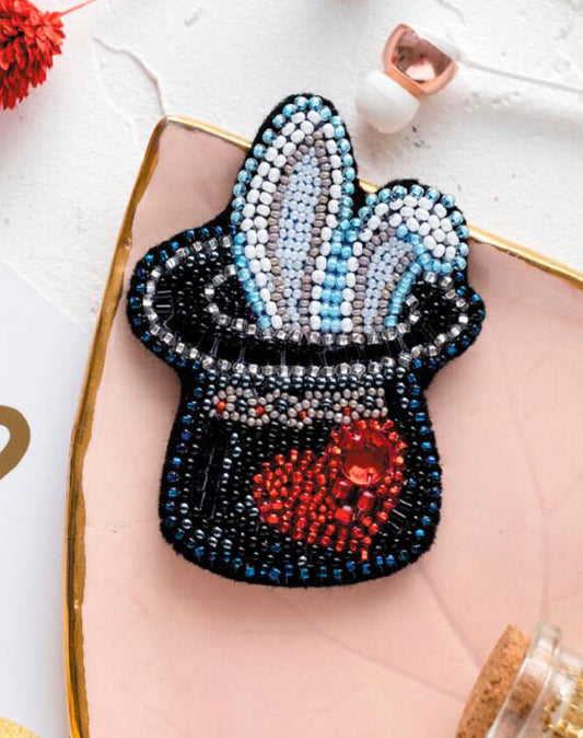 Brooch Bead Embroidery Kit Focus DIY Jewelry Making Beading kit Pin