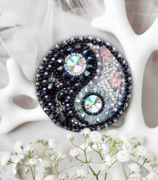 Brooch Bead Embroidery Kit Balance DIY Jewelry Making Beading kit Pin