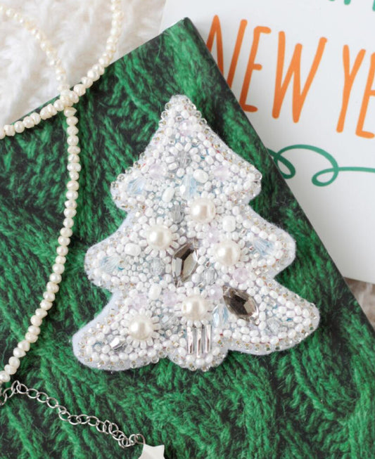 Brooch Bead Embroidery Kit Christmas tree DIY Jewelry Making Beading kit Pin