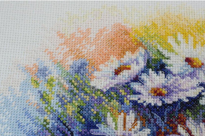 Counted Cross stitch kit "Watercolor daisies" DIY by Abris Art