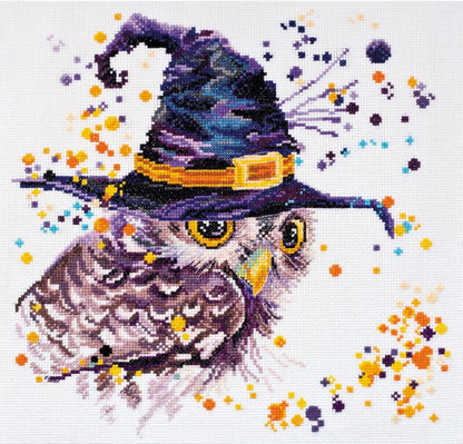 Counted Cross stitch kit Owl DIY Abris Art