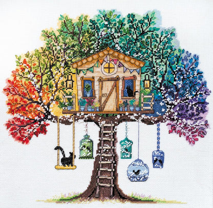 Counted Cross stitch kit "Cat's House" DIY by Abris Art
