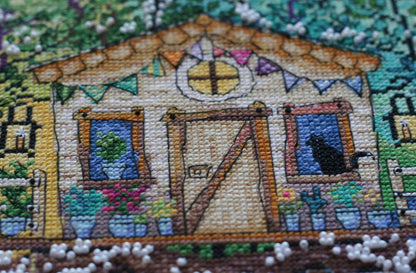 Counted Cross stitch kit "Cat's House" DIY by Abris Art