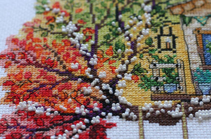 Counted Cross stitch kit "Cat's House" DIY by Abris Art