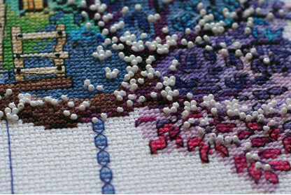 Counted Cross stitch kit "Cat's House" DIY by Abris Art
