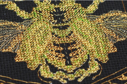 Counted Cross stitch kit "Gold Scarab" DIY by Abris Art