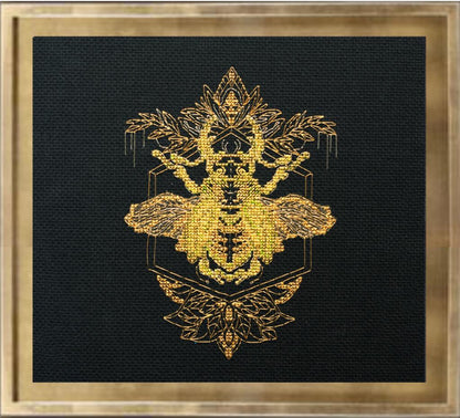 Counted Cross stitch kit "Gold Scarab" DIY by Abris Art