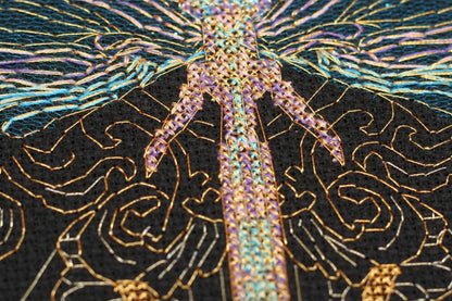 Counted Cross stitch kit "Golden Dragonfly" DIY by Abris Art