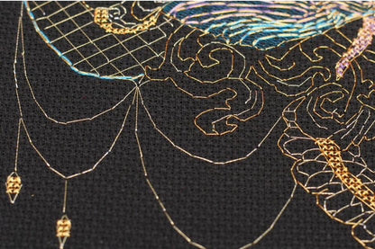 Counted Cross stitch kit "Golden Dragonfly" DIY by Abris Art