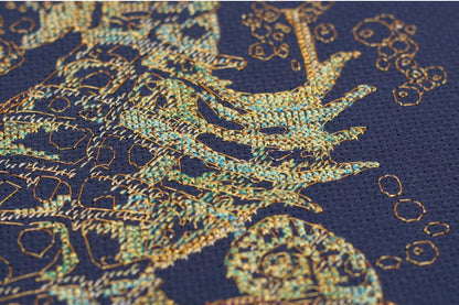 Counted Cross stitch kit "Seahorse" DIY by Abris Art