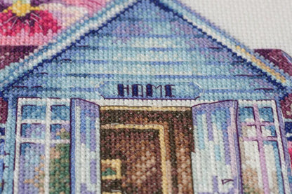 Counted Cross stitch kit "Violet House" DIY by Abris Art