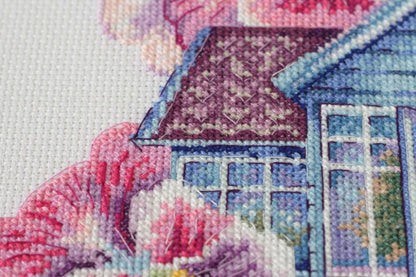 Counted Cross stitch kit "Violet House" DIY by Abris Art
