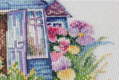 Counted Cross stitch kit "Violet House" DIY by Abris Art