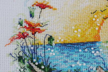 Counted Cross stitch kit "Sunny paradise" DIY by Abris Art