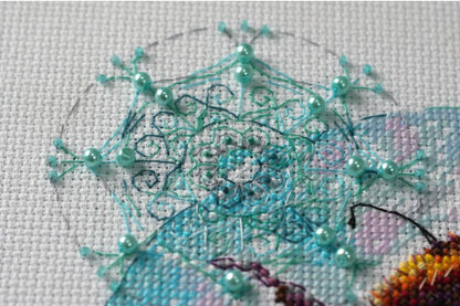 Counted Cross stitch kit "Caramel Cobweb" DIY by Abris Art
