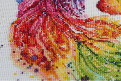 Counted Cross stitch kit "Rainbow fish" DIY by Abris Art