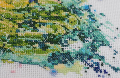Counted Cross stitch kit "Rainbow fish" DIY by Abris Art