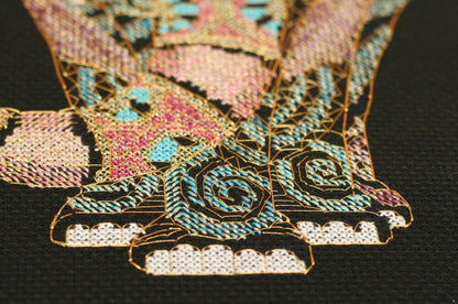 Counted Cross stitch kit "Gold elephants" DIY by Abris Art