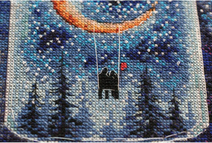 Counted Cross stitch kit "Moon for lovers" DIY by Abris Art