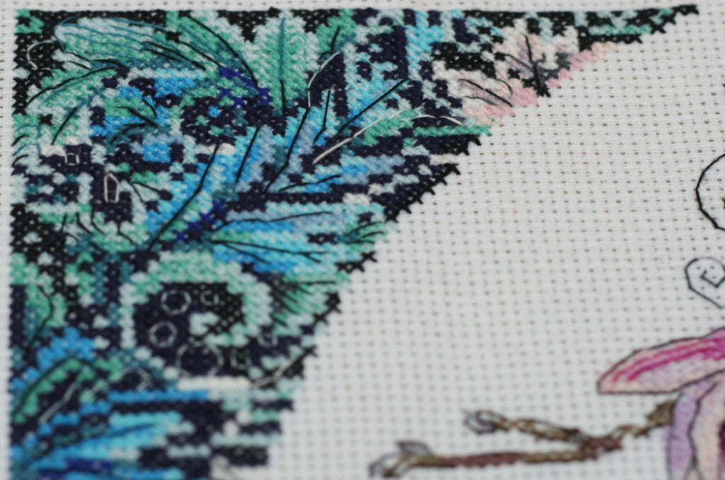 Counted Cross stitch kit Spring flowers DIY Abris Art