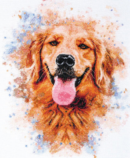 Counted Cross stitch kit Dog DIY Abris Art