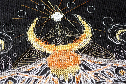 Embroidery kit Cross stitch kit "Night Butterfly" DIY by Abris Art