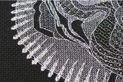 Embroidery kit "White tiger" DIY by Abris Art
