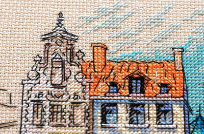 Counted Cross stitch kit "Colored town" DIY by Abris Art