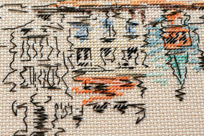 Counted Cross stitch kit "Colored town" DIY by Abris Art