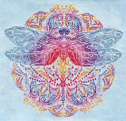 Counted Cross stitch kit Dragonfly DIY Abris Art