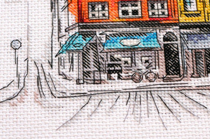 Counted Cross stitch kit "Colorful Town" DIY by Abris Art