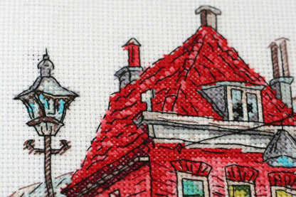 Counted Cross stitch kit "Colorful Town" DIY by Abris Art