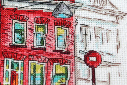 Counted Cross stitch kit "Colorful Town" DIY by Abris Art