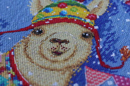 Counted Cross stitch kit "Llama" DIY by Abris Art
