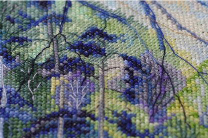 Counted Cross stitch kit "Dawn over the river" DIY by Abris Art