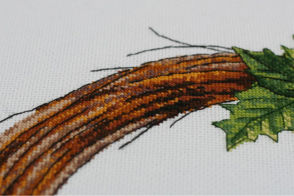 Kit de broderie au point de croix compté Couronne de Noël DIY Toile non imprimée 