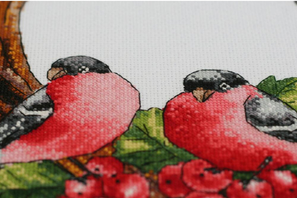 Kit de broderie au point de croix compté Couronne de Noël DIY Toile non imprimée 