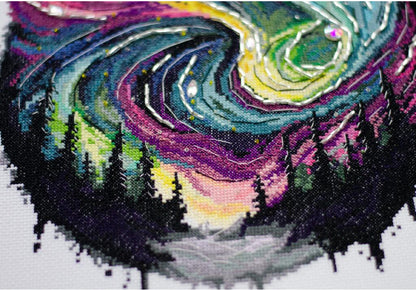 Counted Cross Stitch Kit "Radiance of the Night" DIY by Abris Art