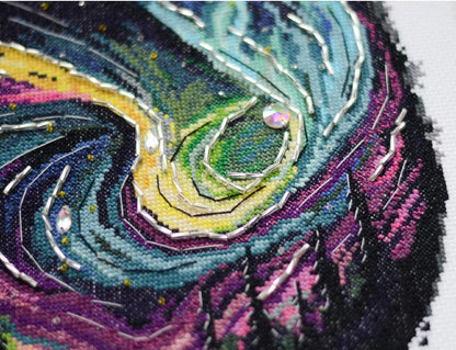 Counted Cross Stitch Kit "Radiance of the Night" DIY by Abris Art