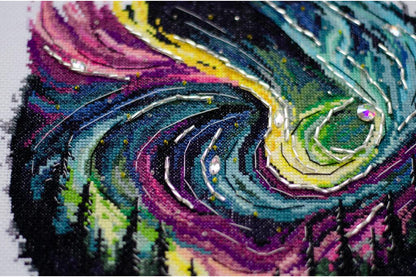 Counted Cross Stitch Kit "Radiance of the Night" DIY by Abris Art