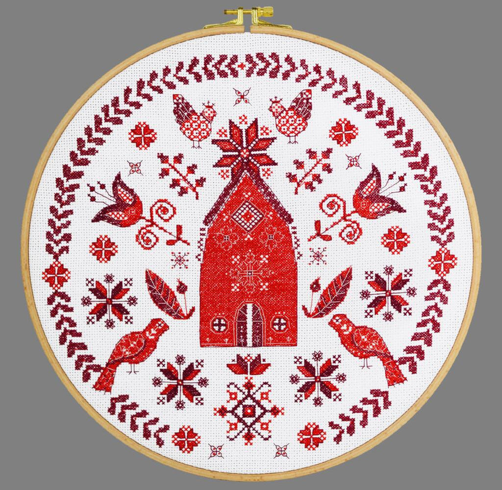 Counted Cross Stitch Kit Cozy home DIY Abris Art