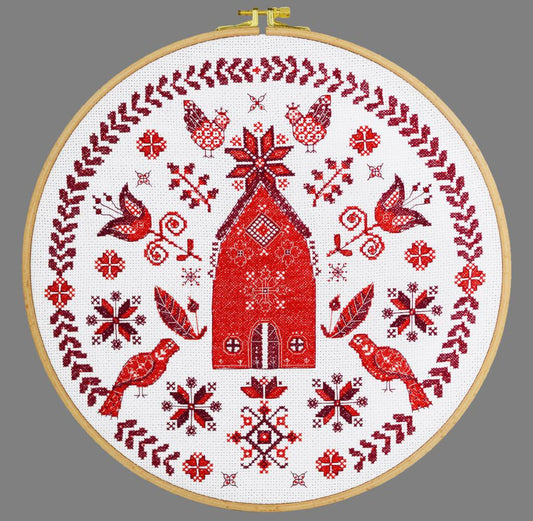 Counted Cross Stitch Kit Cozy home DIY Abris Art