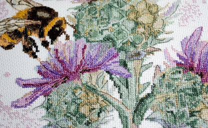 Counted Cross Stitch Kit "Thistle flower" DIY by Abris Art