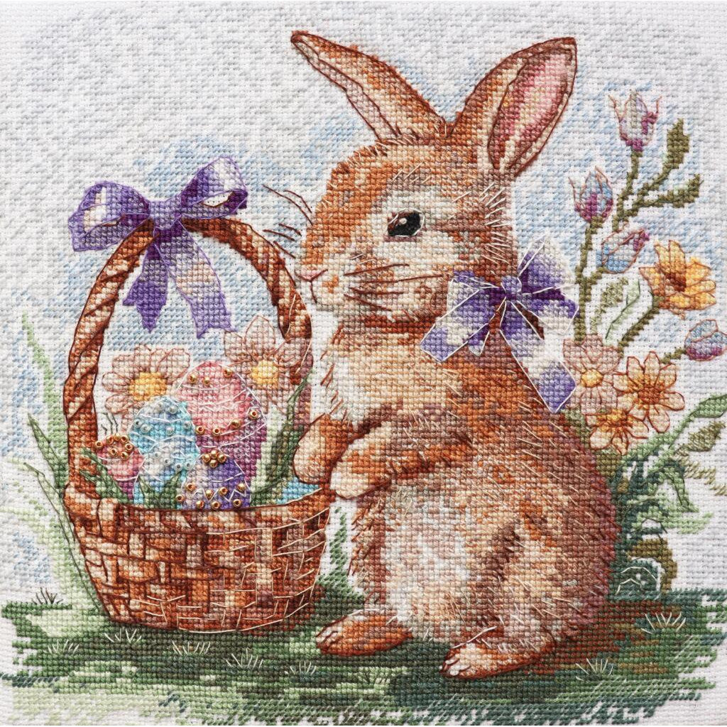 Counted Cross Stitch Kit Easter bunny DIY Abris Art