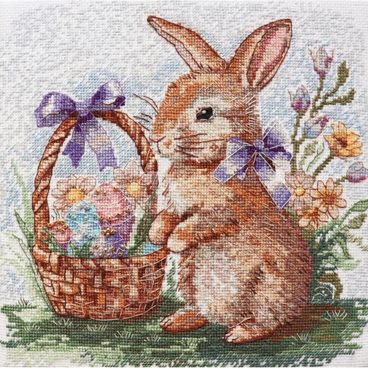 Counted Cross Stitch Kit Easter bunny DIY Abris Art