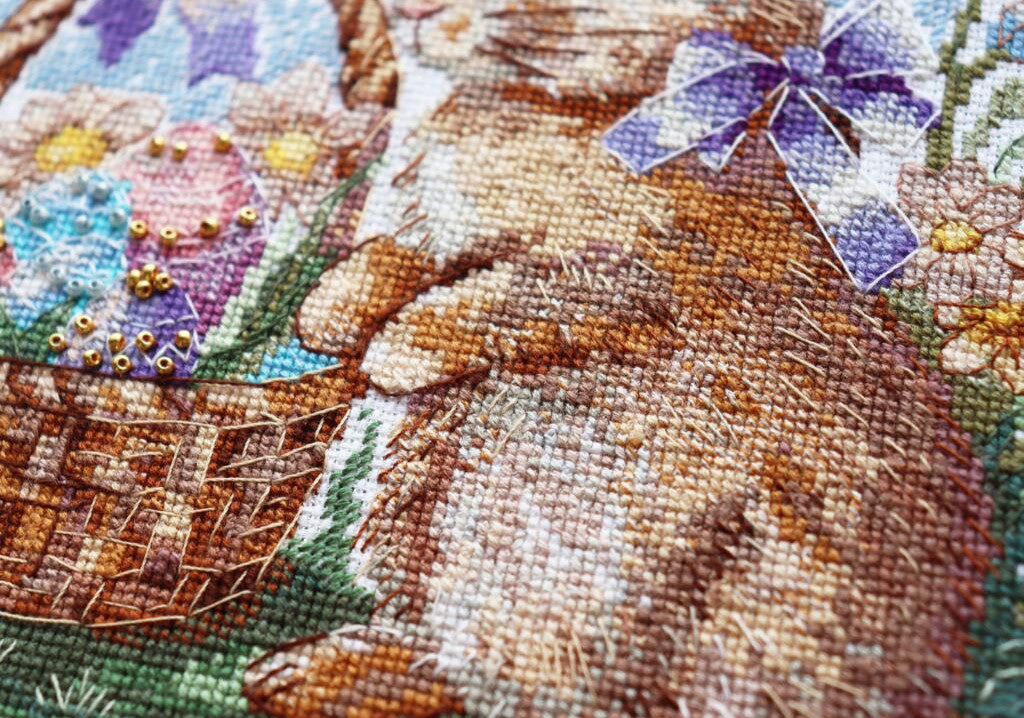 Counted Cross Stitch Kit Easter bunny DIY Abris Art